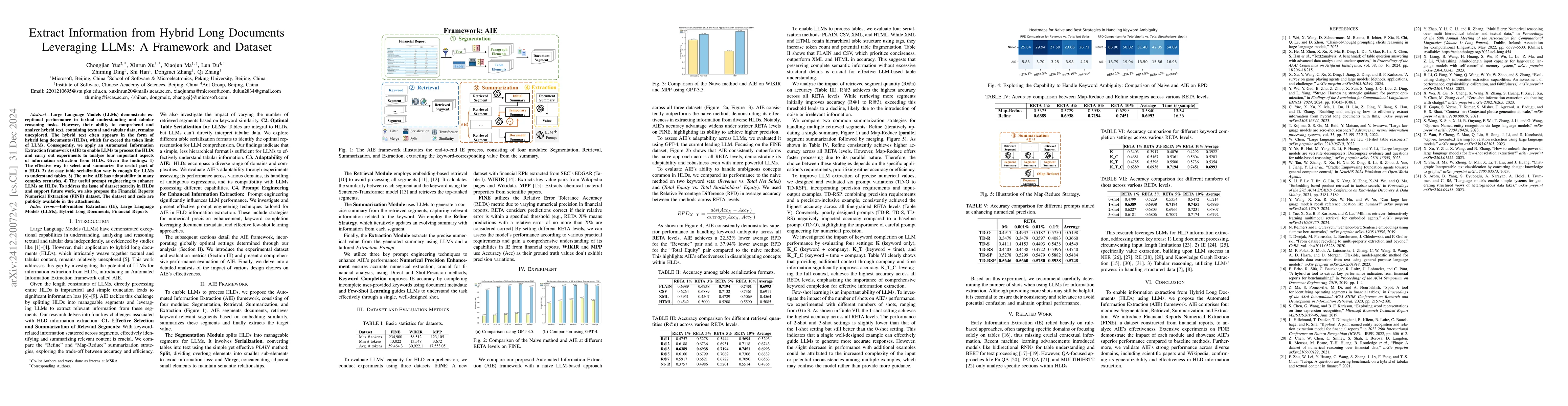 Thumbnail for Extract Information from Hybrid Long Documents Leveraging LLMs: A
  Framework and Dataset