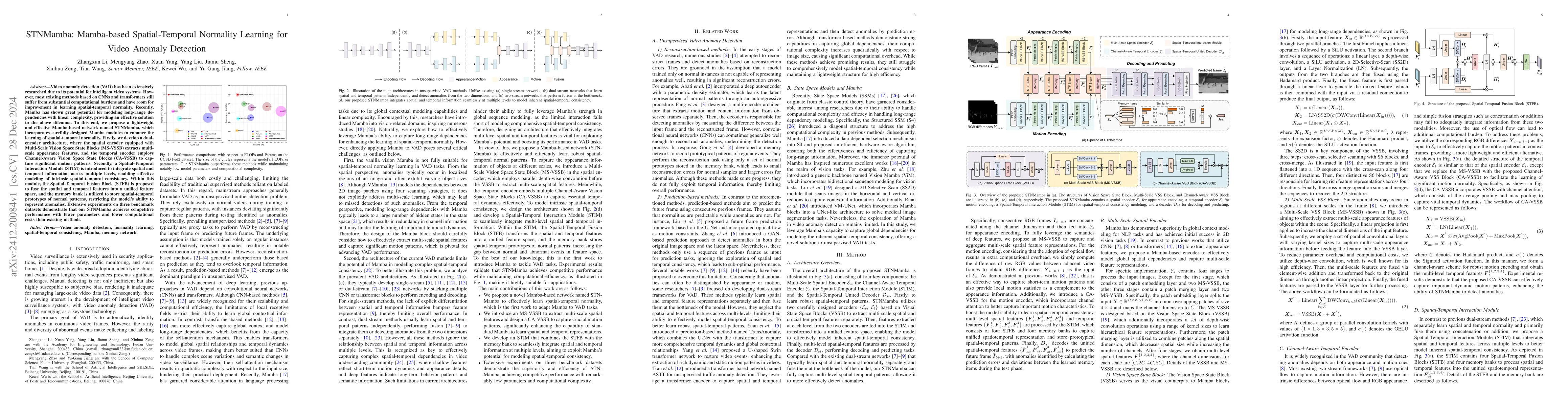 Thumbnail for STNMamba: Mamba-based Spatial-Temporal Normality Learning for Video
  Anomaly Detection