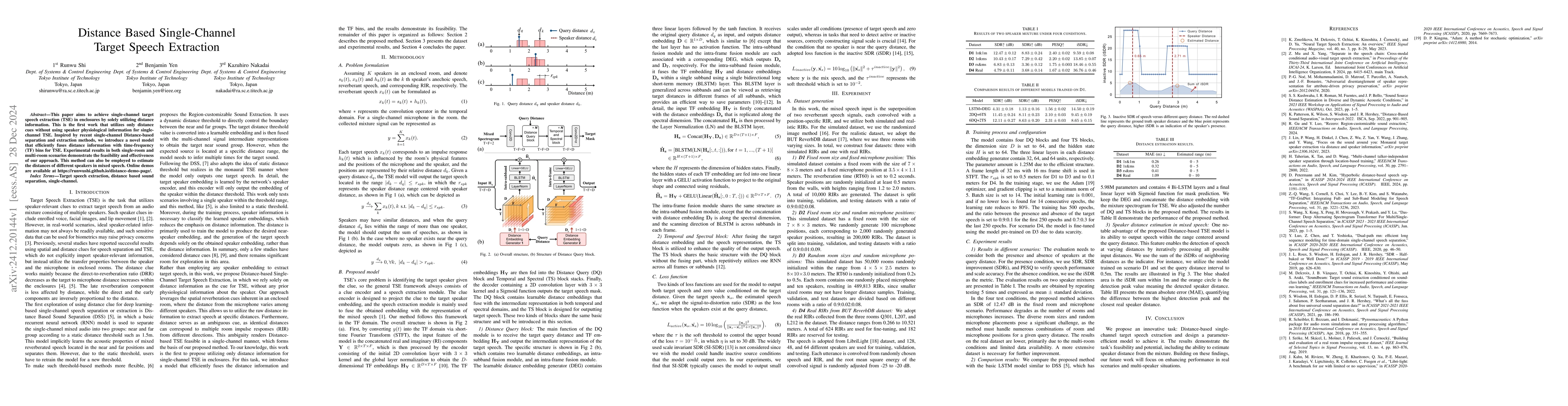 Thumbnail for Distance Based Single-Channel Target Speech Extraction