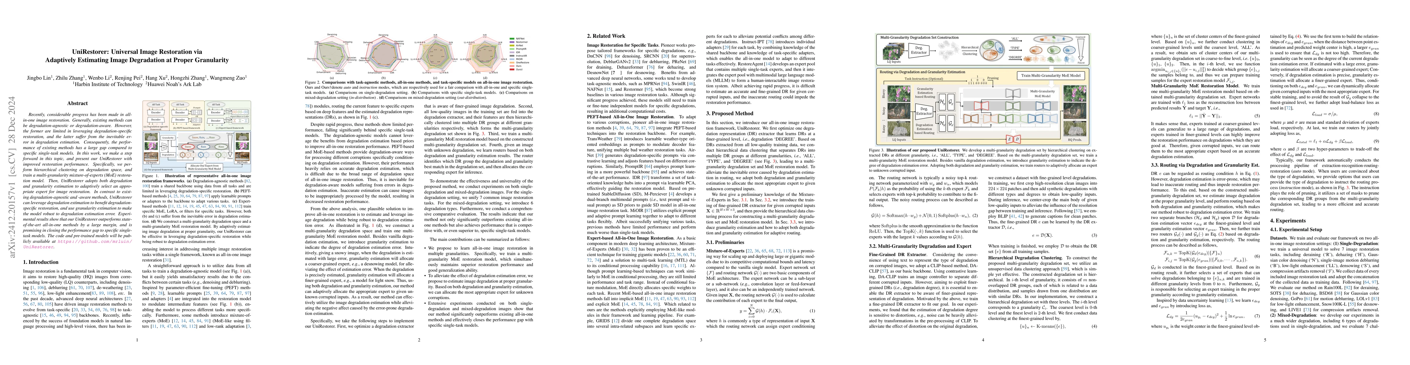 Thumbnail for UniRestorer: Universal Image Restoration via Adaptively Estimating Image
  Degradation at Proper Granularity