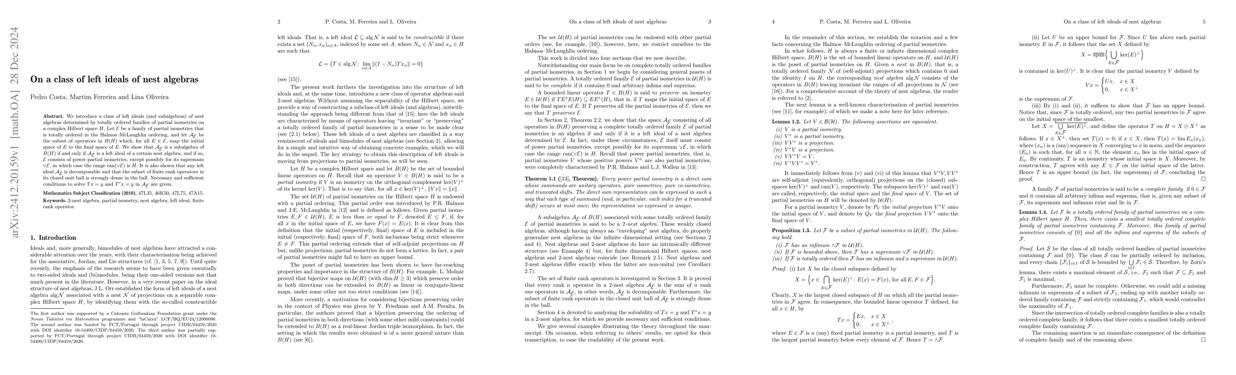Thumbnail for On a class of left ideals of nest algebras