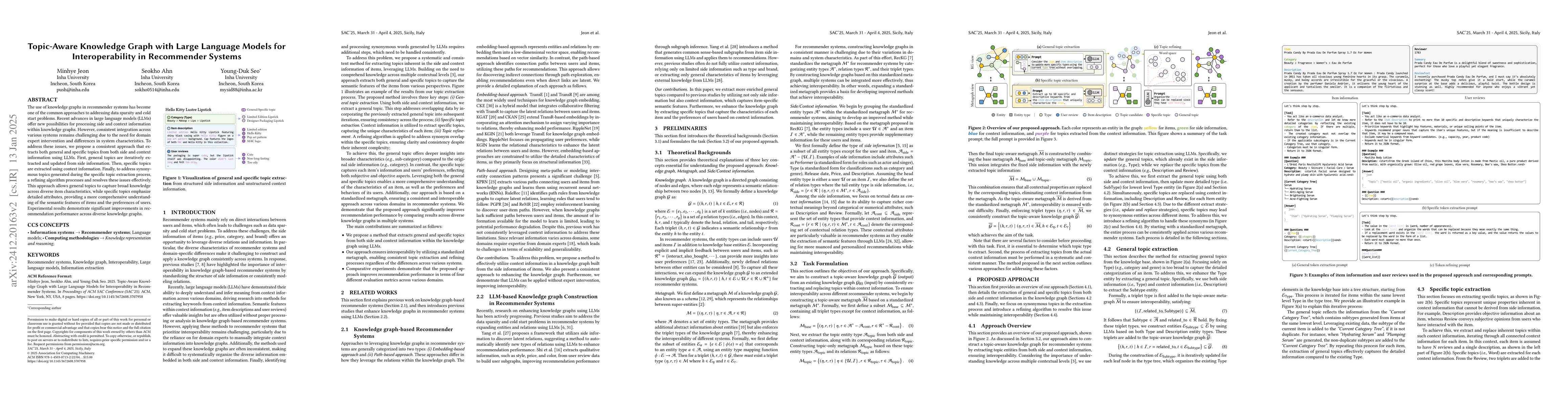 Thumbnail for Topic-Aware Knowledge Graph with Large Language Models for
  Interoperability in Recommender Systems