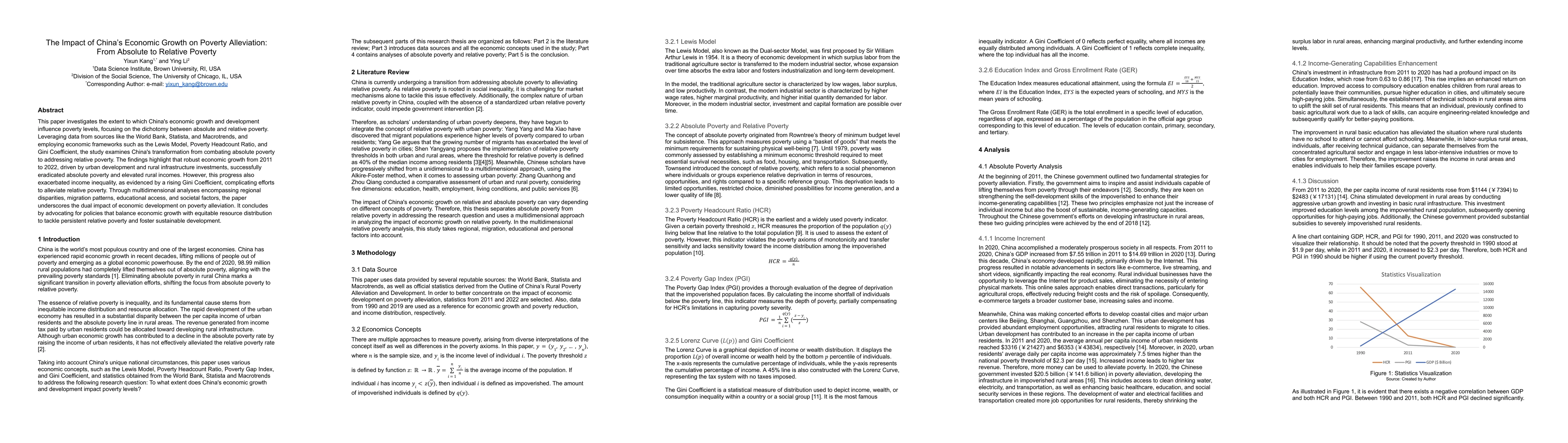 Thumbnail for The impact of China's economic growth on poverty alleviation: From
  absolute to relative poverty