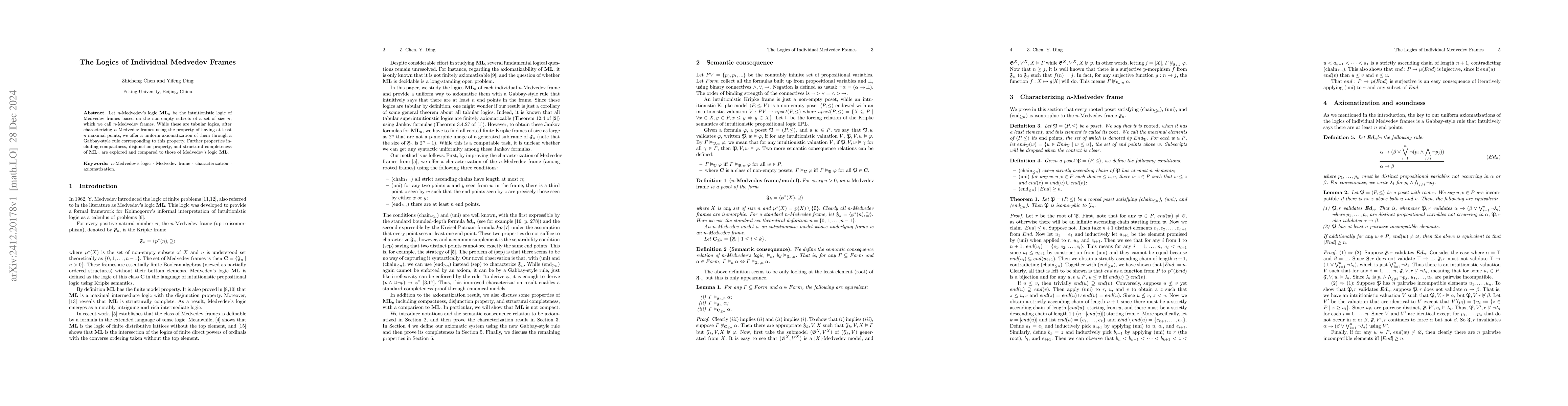 Thumbnail for The Logics of Individual Medvedev Frames
