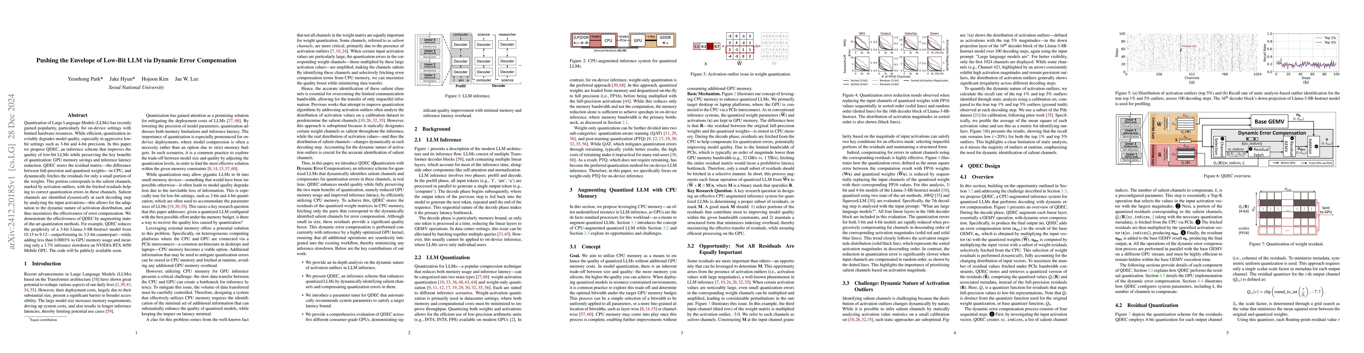 Thumbnail for Pushing the Envelope of Low-Bit LLM via Dynamic Error Compensation