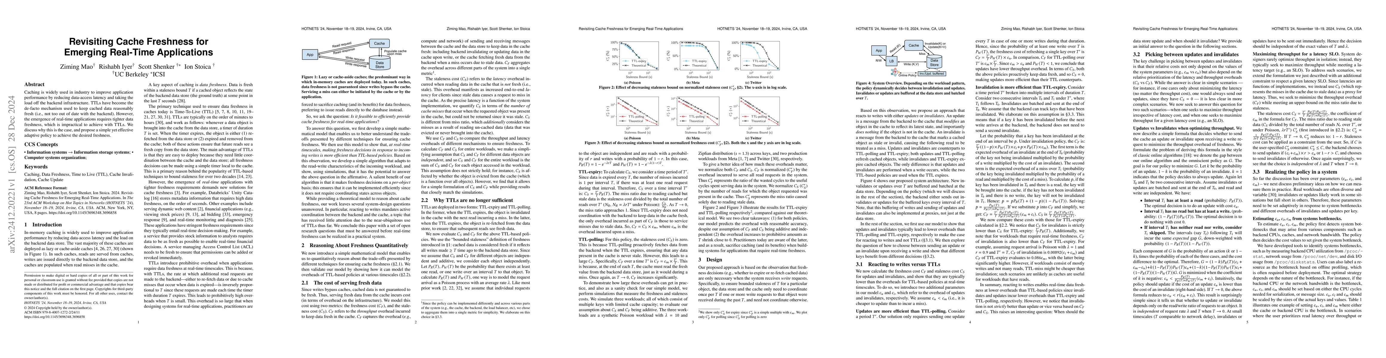Thumbnail for Revisiting Cache Freshness for Emerging Real-Time Applications