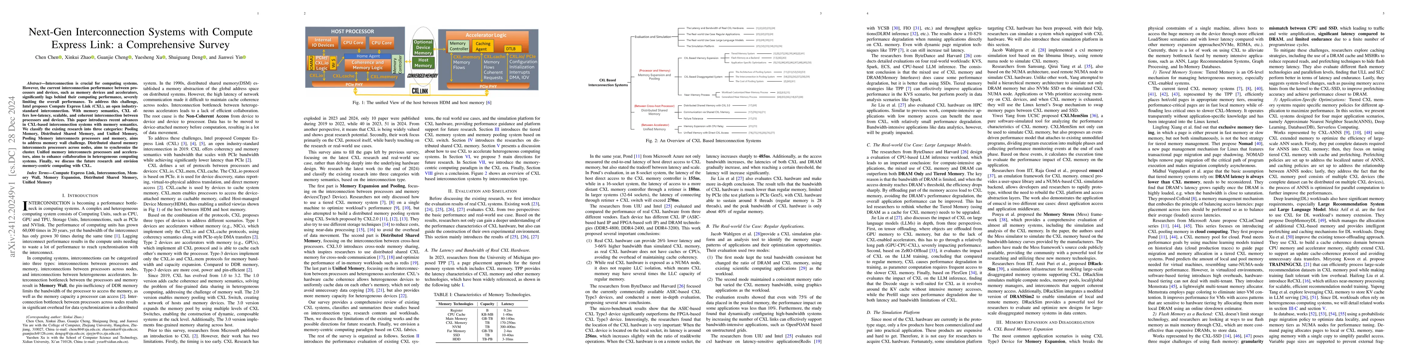 Thumbnail for Next-Gen Interconnection Systems with Compute Express Link: a
  Comprehensive Survey