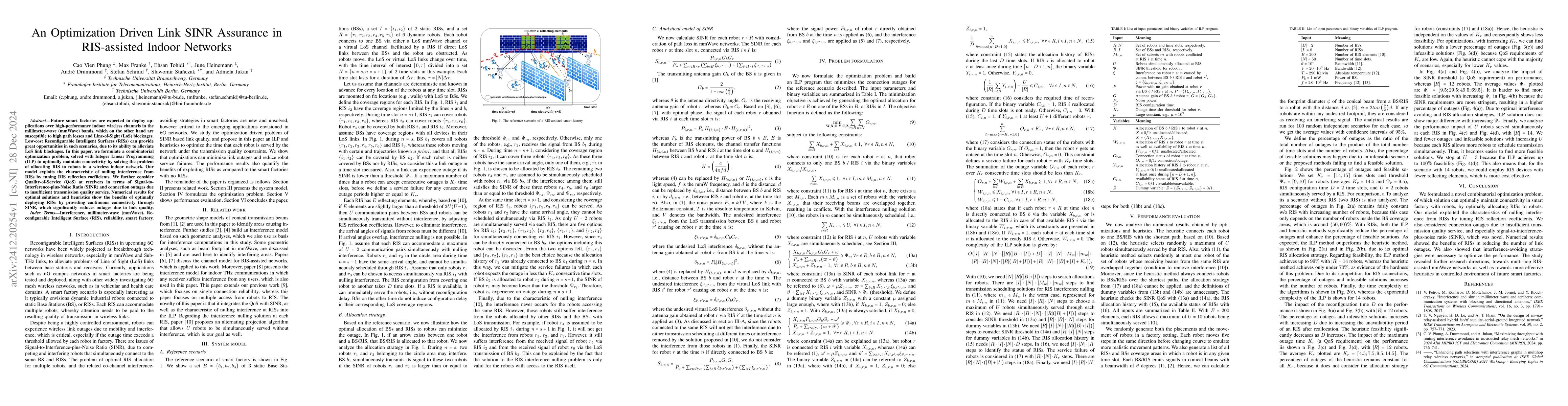 Thumbnail for An Optimization Driven Link SINR Assurance in RIS-assisted Indoor
  Networks