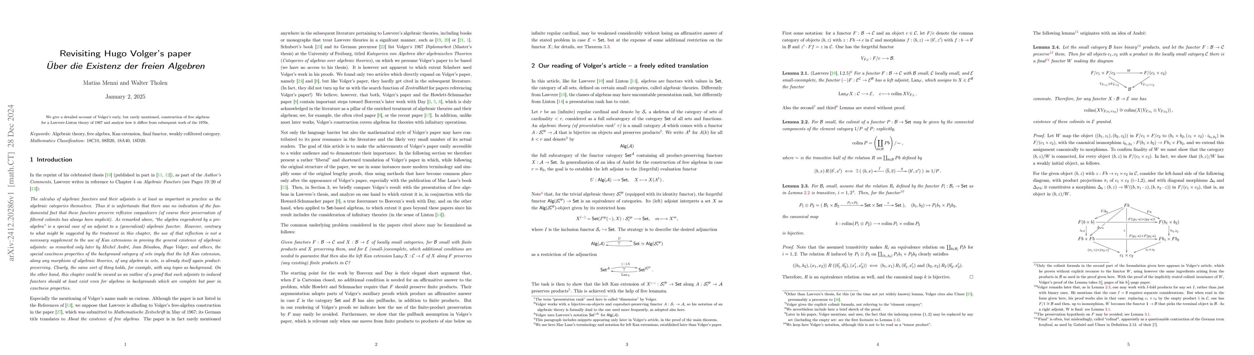 Thumbnail for Revisiting Hugo Volger's paper Uber die Existenz der freien Algebren