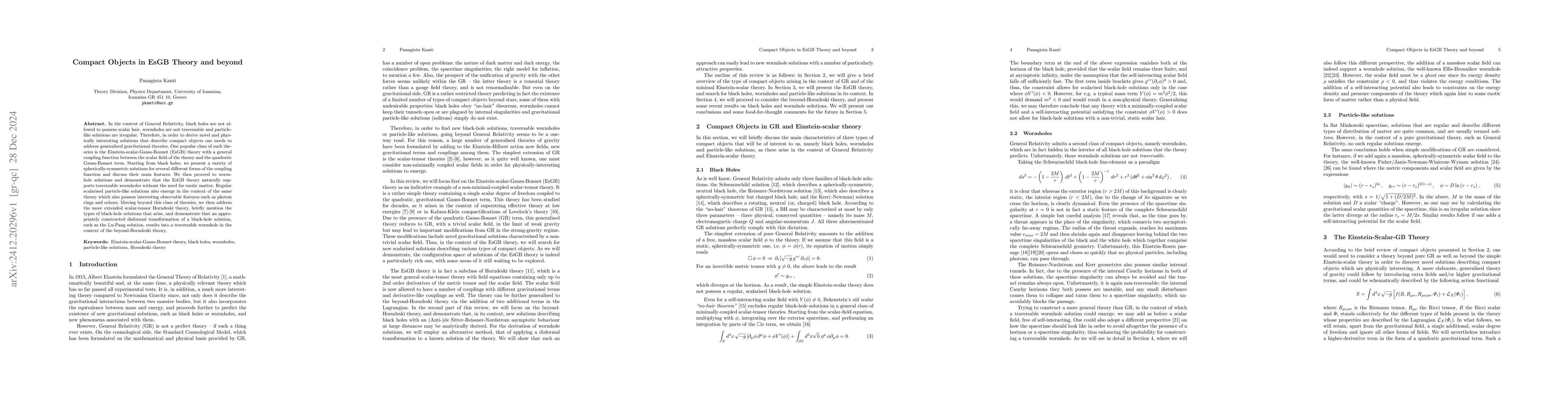 Thumbnail for Compact Objects in Einstein-scalar-Gauss-Bonnet Theory and beyond