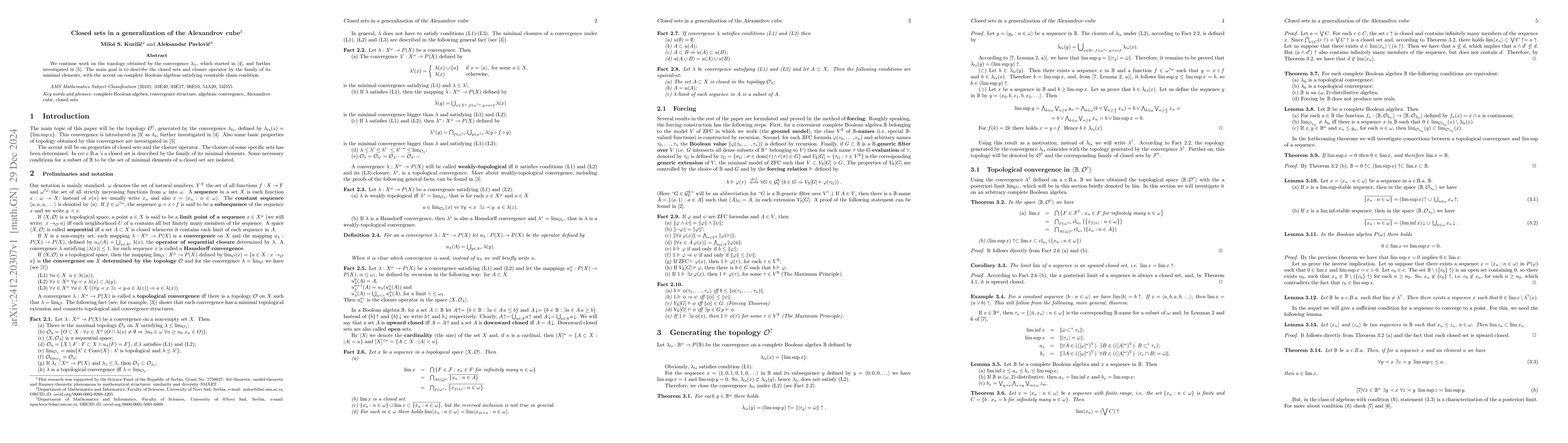 Thumbnail for Closed sets in a generalization of the Alexandrov cube