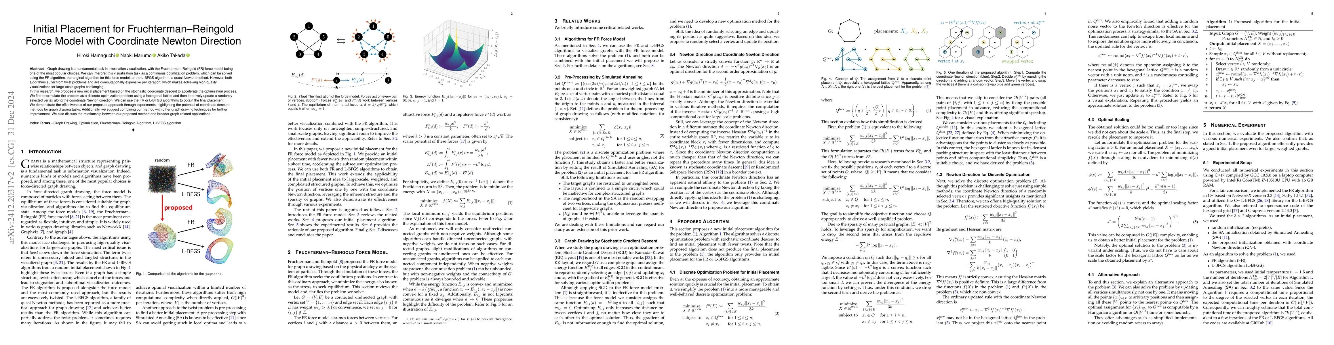 Thumbnail for Initial Placement for Fruchterman$\unicode{x2013}$Reingold Force Model
  with Coordinate Newton Direction