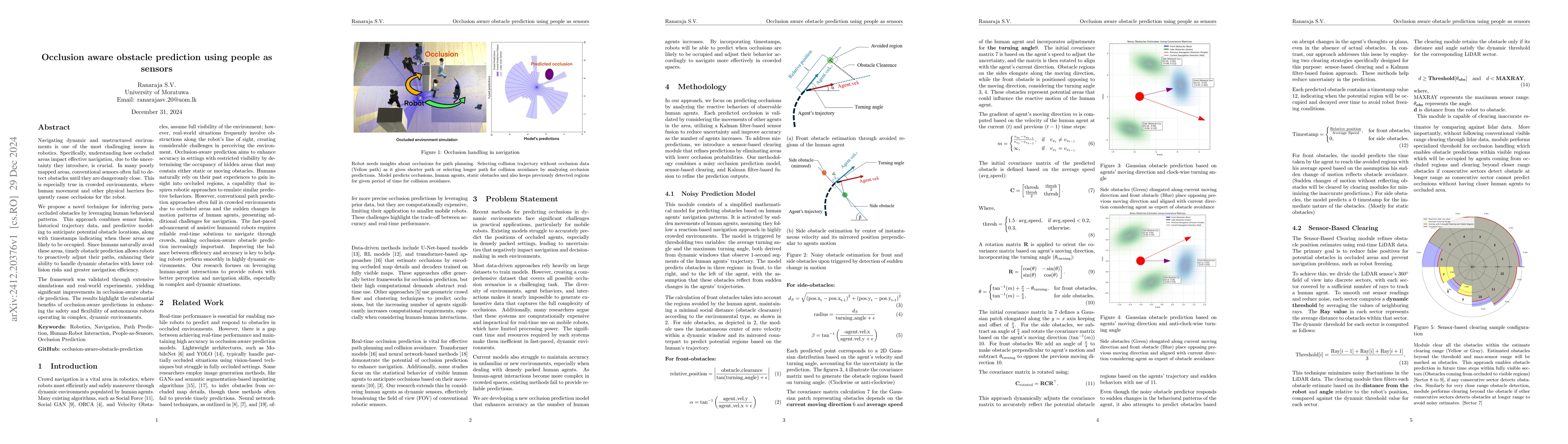 Thumbnail for Occlusion aware obstacle prediction using people as sensors