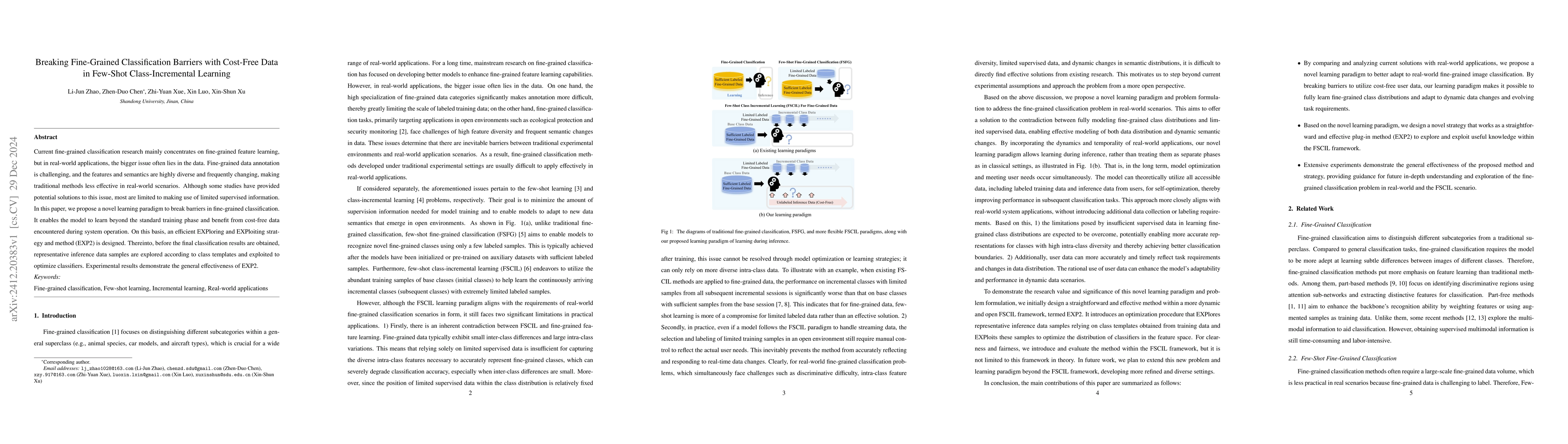 Thumbnail for Breaking Fine-Grained Classification Barriers with Cost-Free Data in
  Few-Shot Class-Incremental Learning