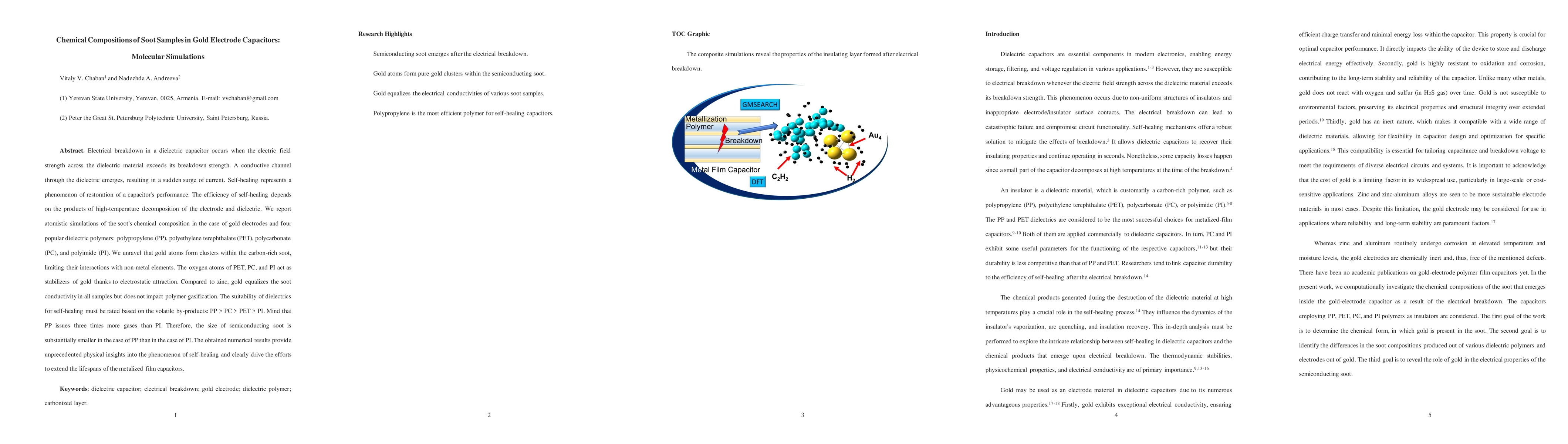 Thumbnail for Chemical Compositions of Soot Samples in Gold Electrode Capacitors:
  Molecular Simulations
