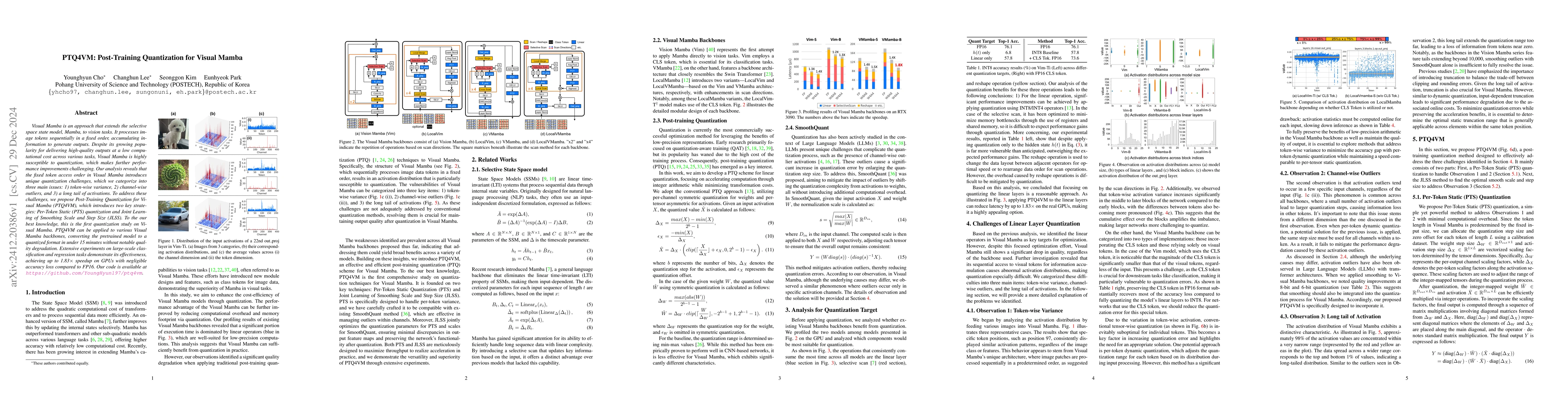 Thumbnail for PTQ4VM: Post-Training Quantization for Visual Mamba