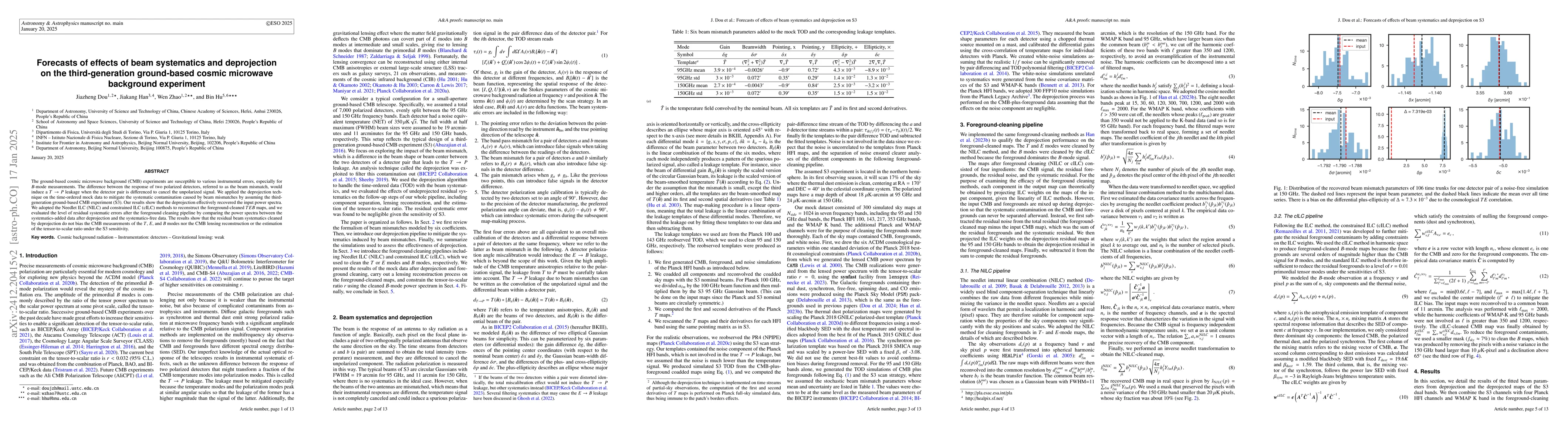 Thumbnail for Forecasts of effects of beam systematics and deprojection on the third
  generation ground-based CMB experiment