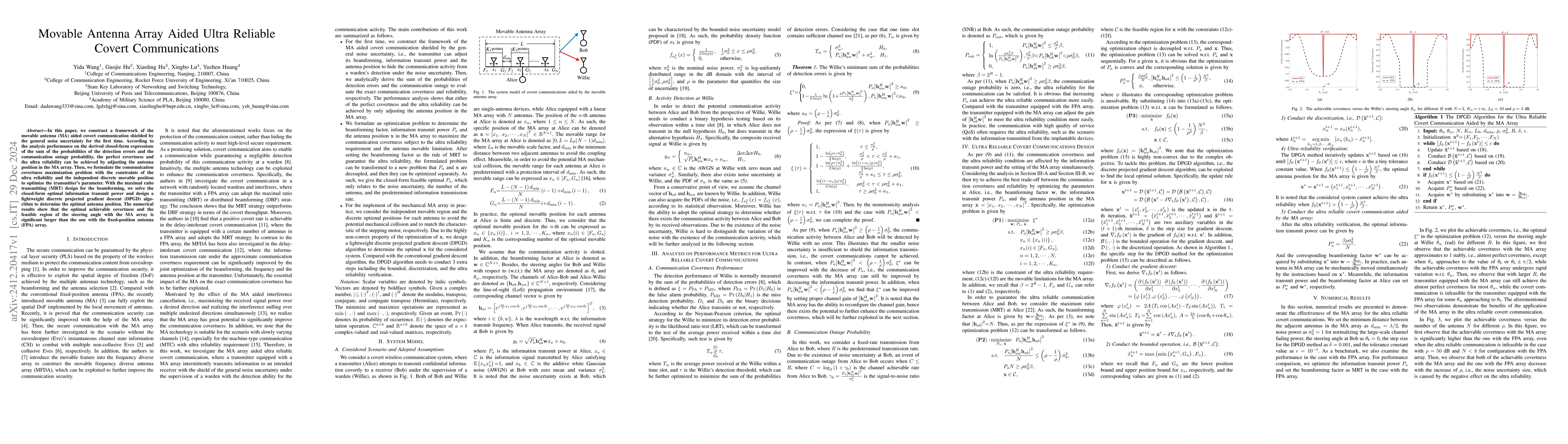 Thumbnail for Movable Antenna Array Aided Ultra Reliable Covert Communications