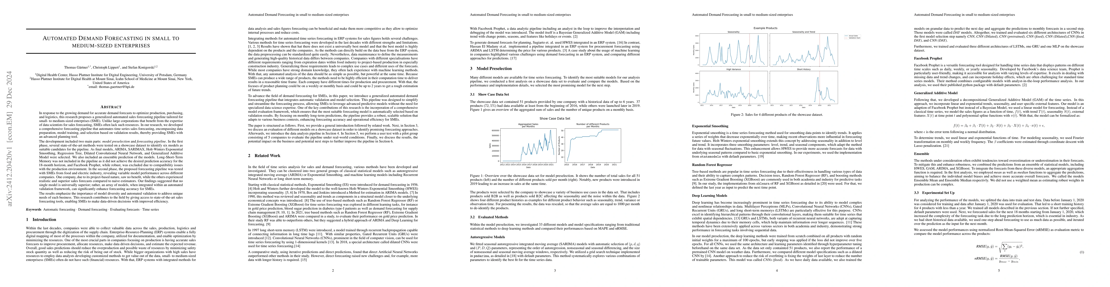 Thumbnail for Automated Demand Forecasting in small to medium-sized enterprises