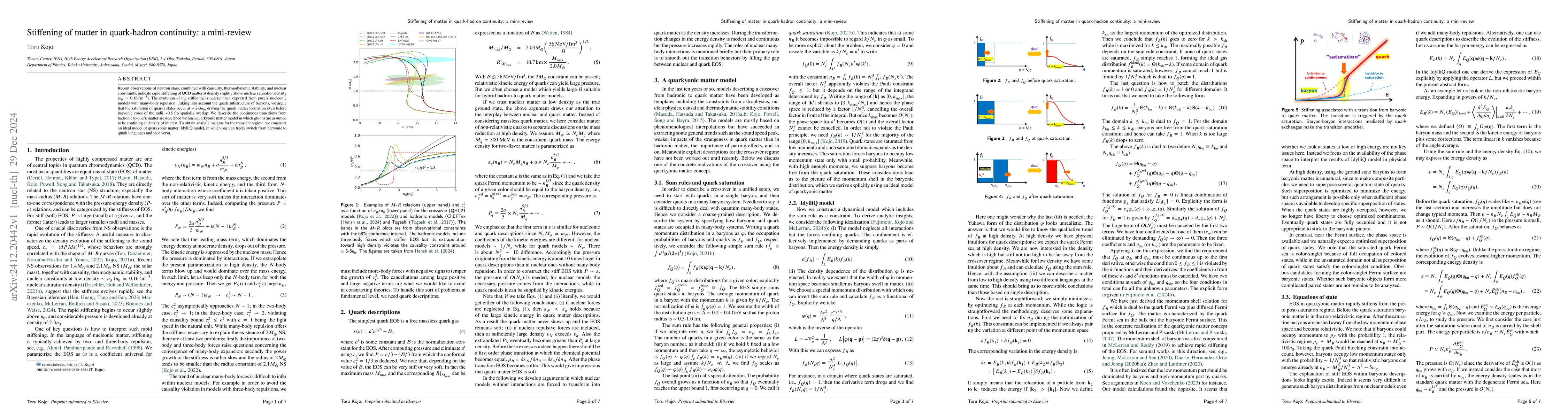 Thumbnail for Stiffening of matter in quark-hadron continuity: a mini-review
