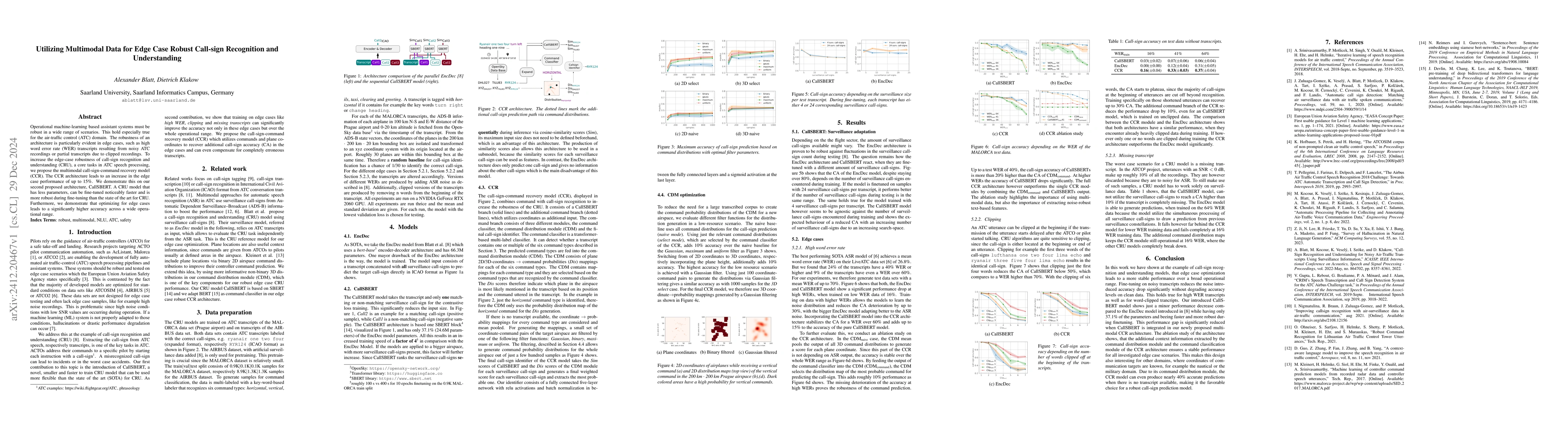Thumbnail for Utilizing Multimodal Data for Edge Case Robust Call-sign Recognition and
  Understanding