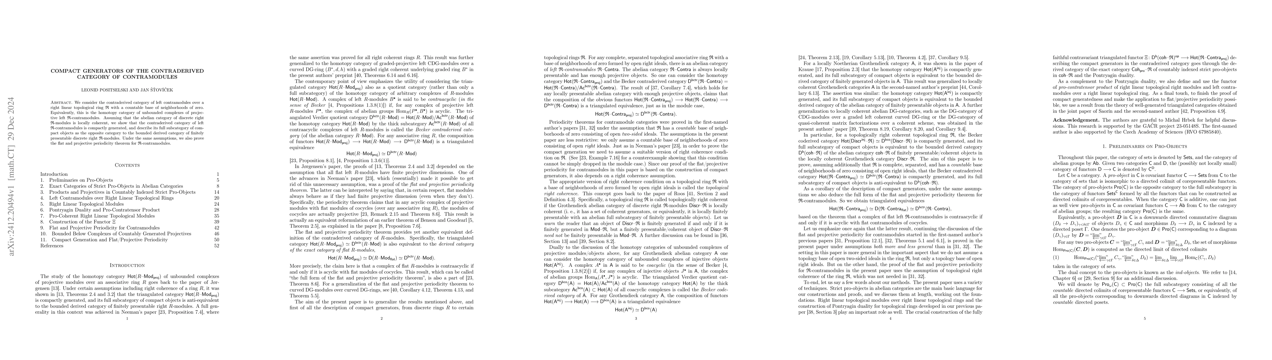 Thumbnail for Compact generators of the contraderived category of contramodules
