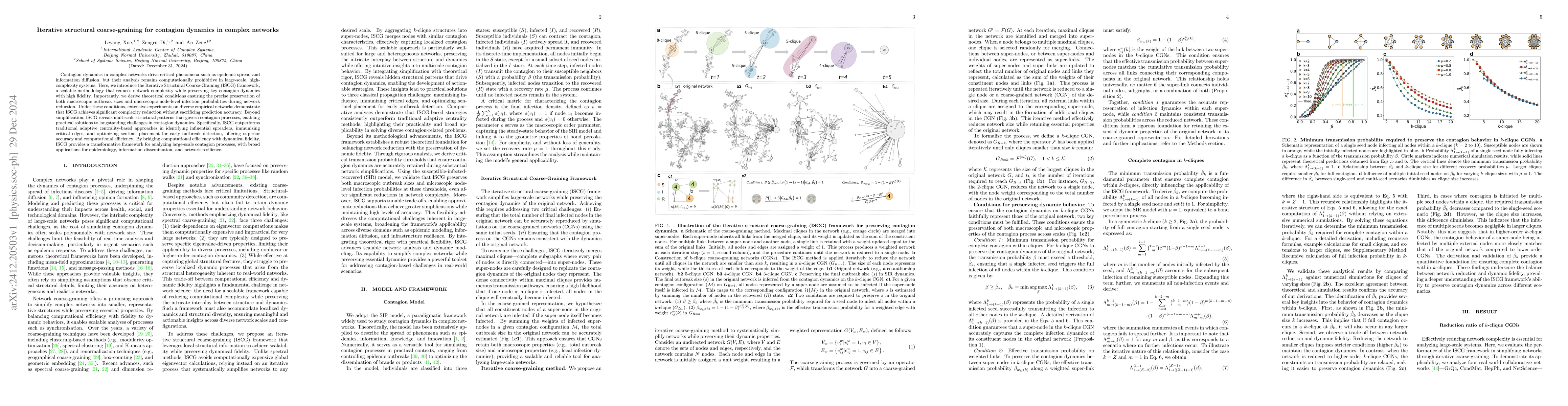 Thumbnail for Iterative structural coarse-graining for contagion dynamics in complex
  networks