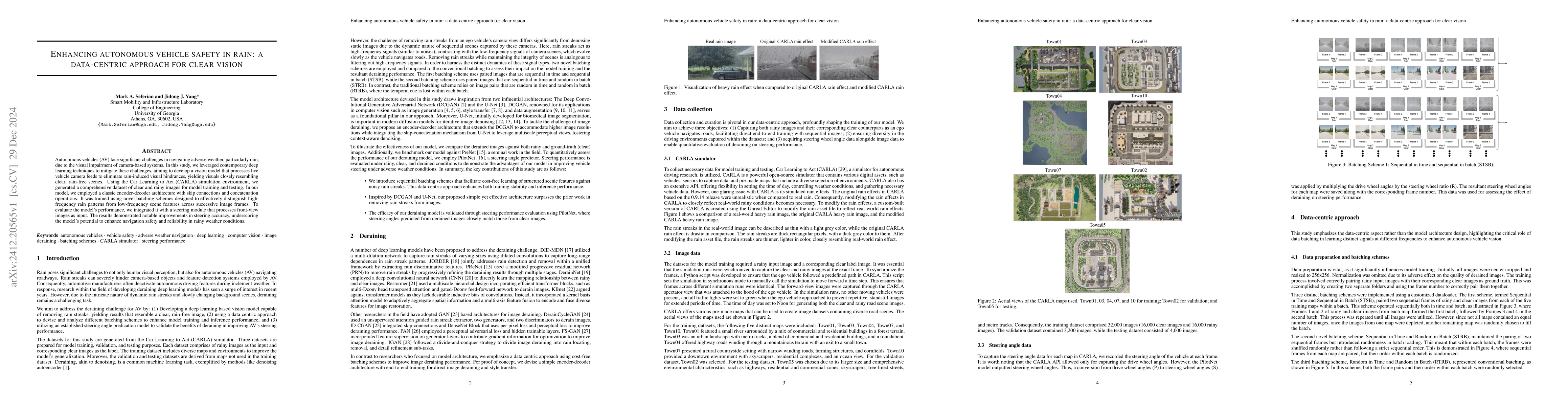 Thumbnail for Enhancing autonomous vehicle safety in rain: a data-centric approach for
  clear vision