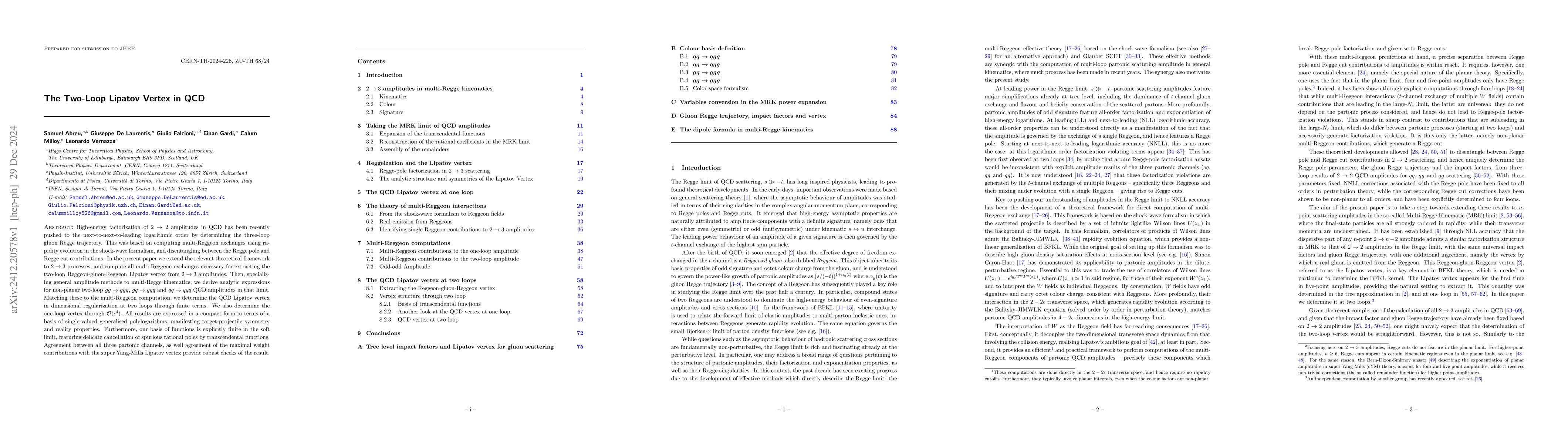 Thumbnail for The Two-Loop Lipatov Vertex in QCD