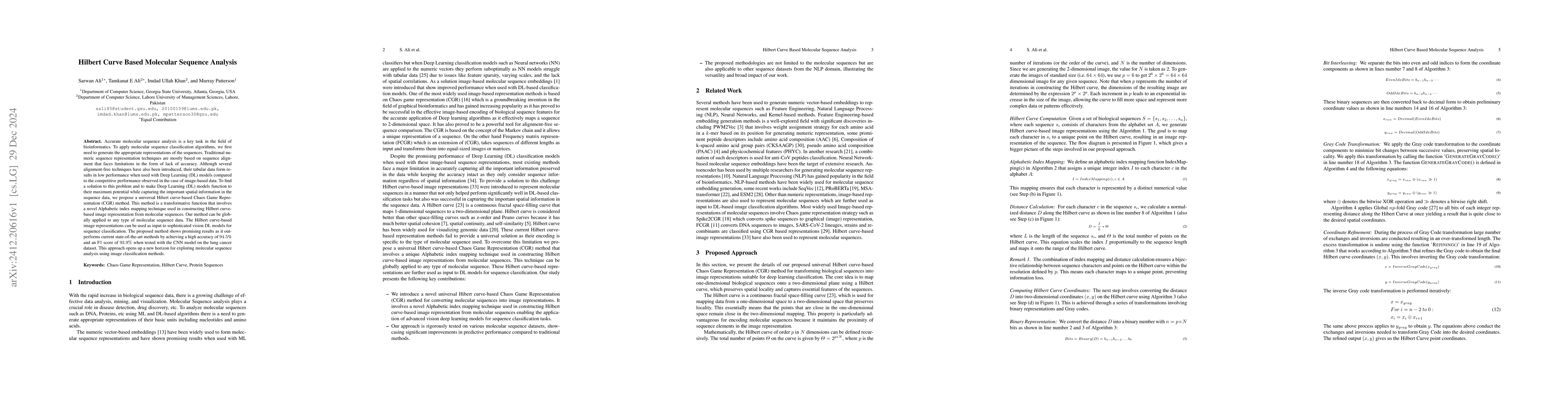 Thumbnail for Hilbert Curve Based Molecular Sequence Analysis
