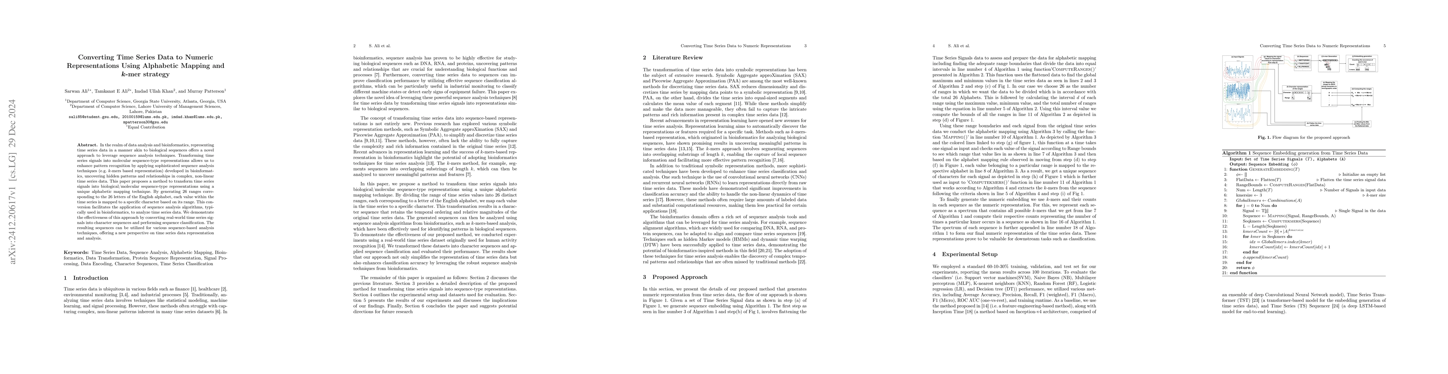 Thumbnail for Converting Time Series Data to Numeric Representations Using Alphabetic
  Mapping and k-mer strategy
