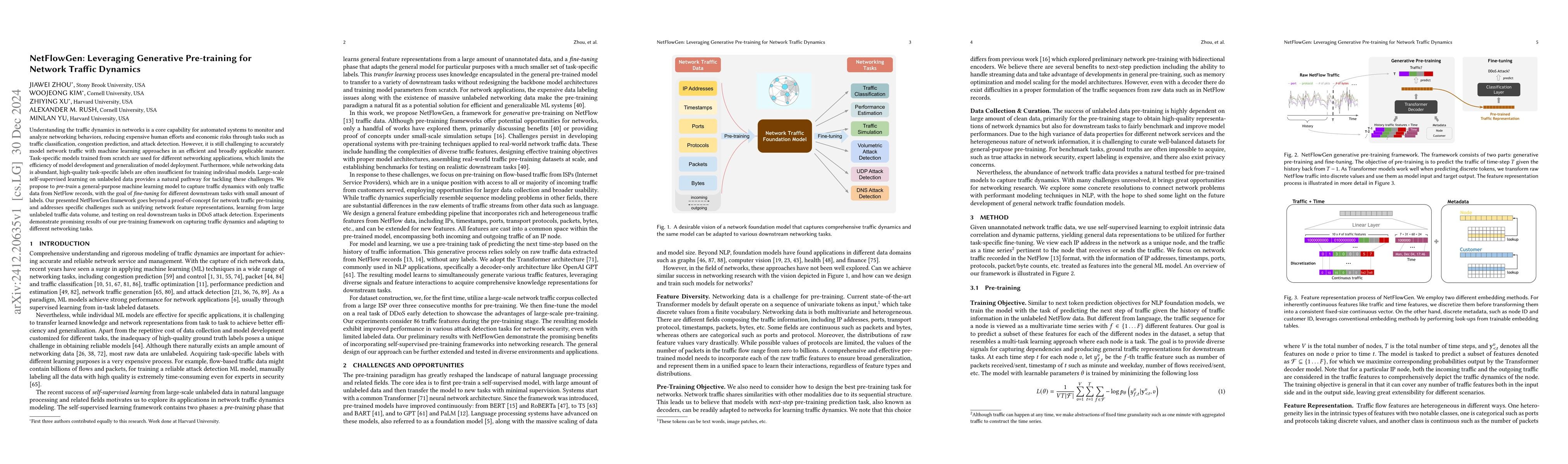 Thumbnail for NetFlowGen: Leveraging Generative Pre-training for Network Traffic
  Dynamics
