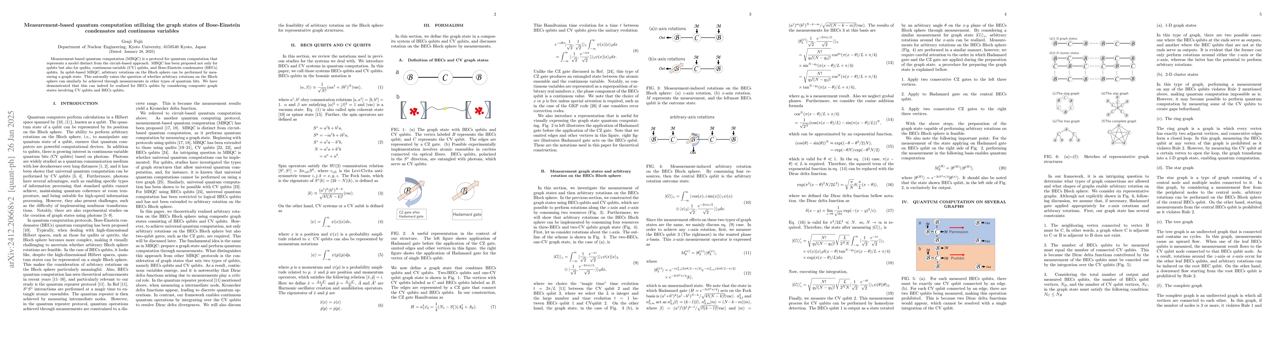 Thumbnail for Measurement-based quantum computation utilizing the graph states of
  Bose-Einstein condensates and continuous variables