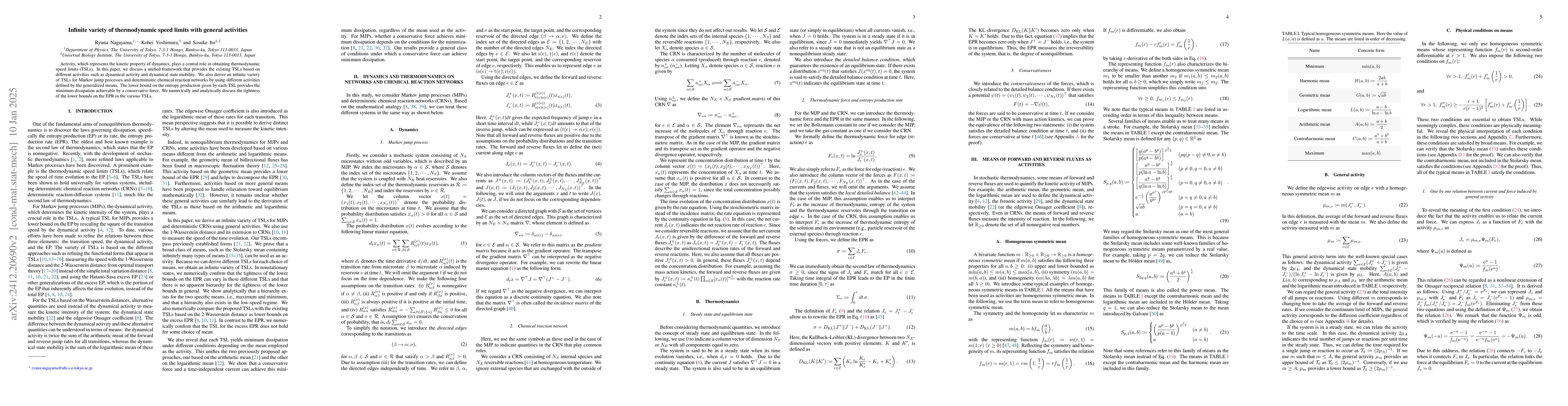Thumbnail for Infinite variety of thermodynamic speed limits with general activities