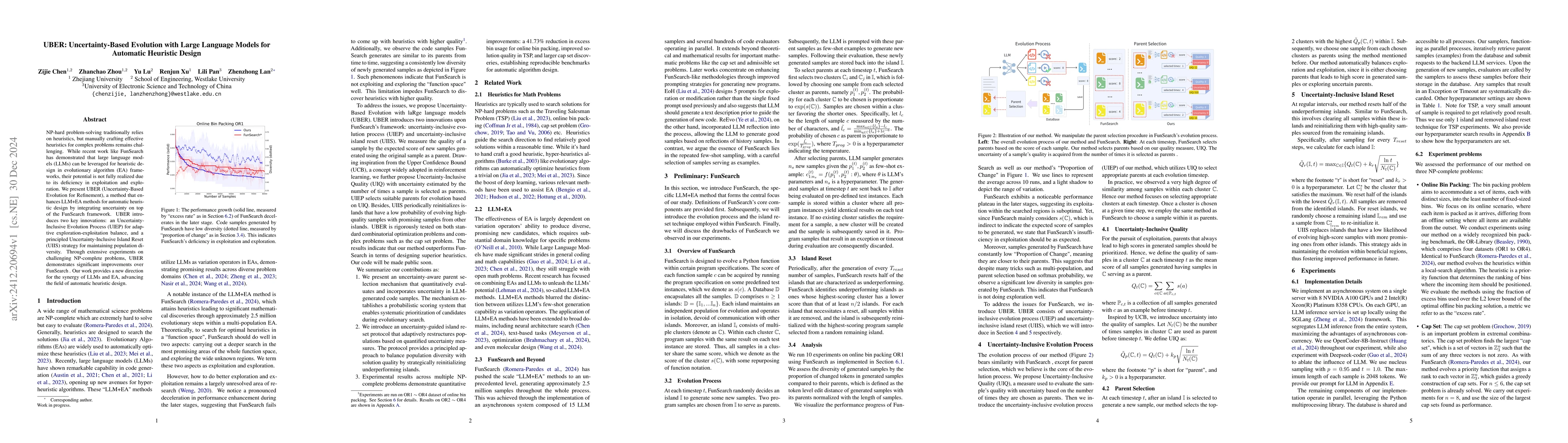 Thumbnail for UBER: Uncertainty-Based Evolution with Large Language Models for
  Automatic Heuristic Design