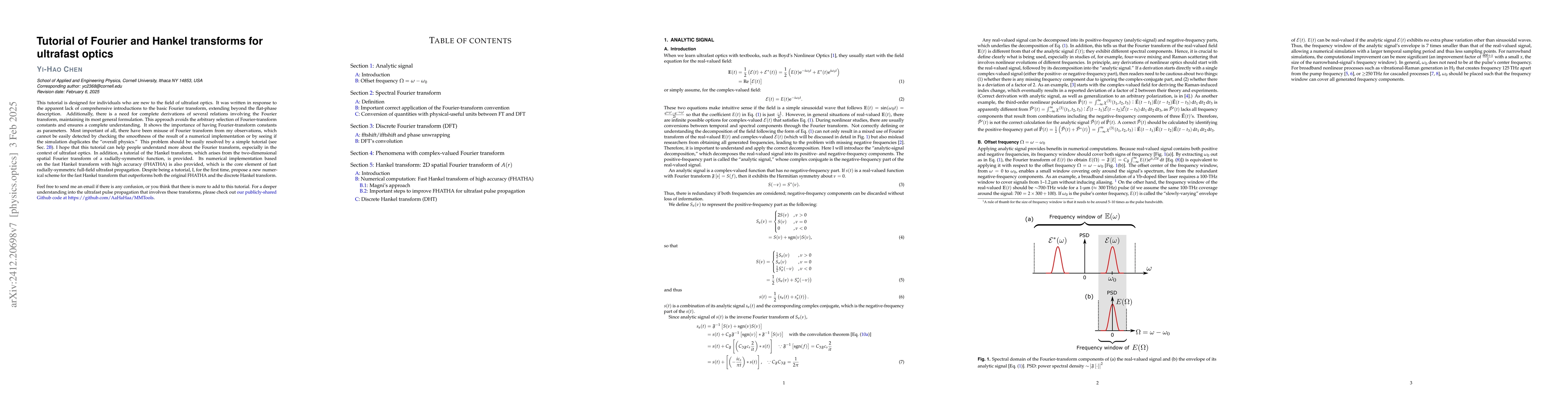 Thumbnail for Tutorial of Fourier Transform for ultrafast optics