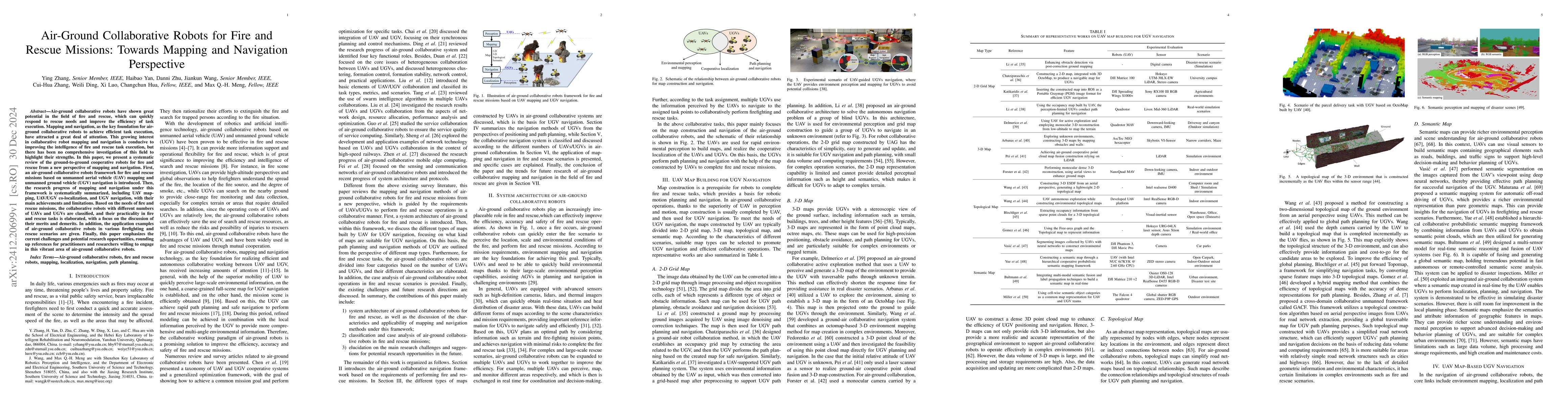 Thumbnail for Air-Ground Collaborative Robots for Fire and Rescue Missions: Towards
  Mapping and Navigation Perspective