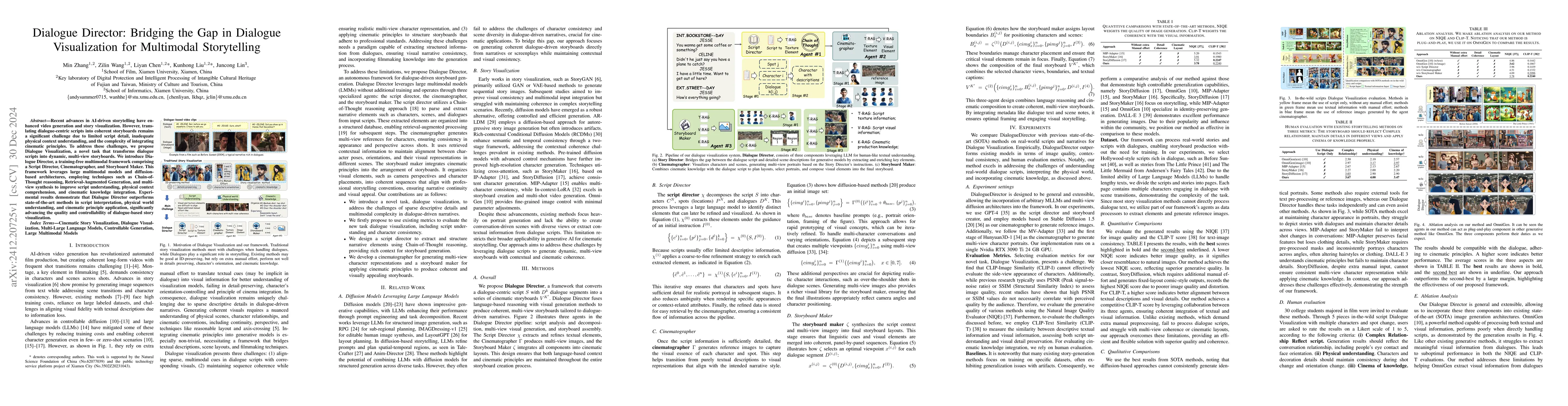 Thumbnail for Dialogue Director: Bridging the Gap in Dialogue Visualization for
  Multimodal Storytelling
