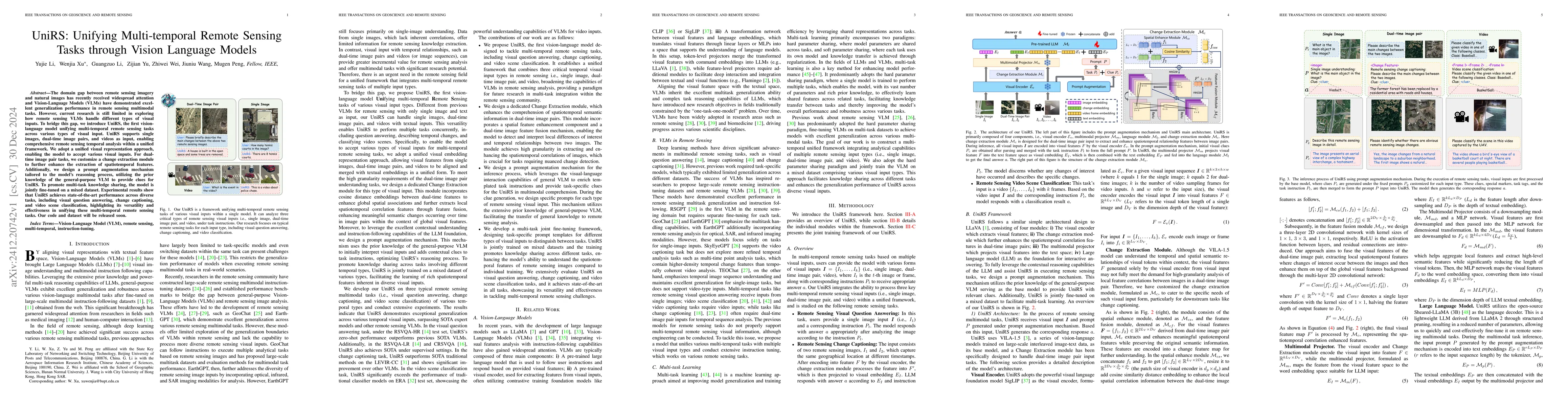 Thumbnail for UniRS: Unifying Multi-temporal Remote Sensing Tasks through Vision
  Language Models