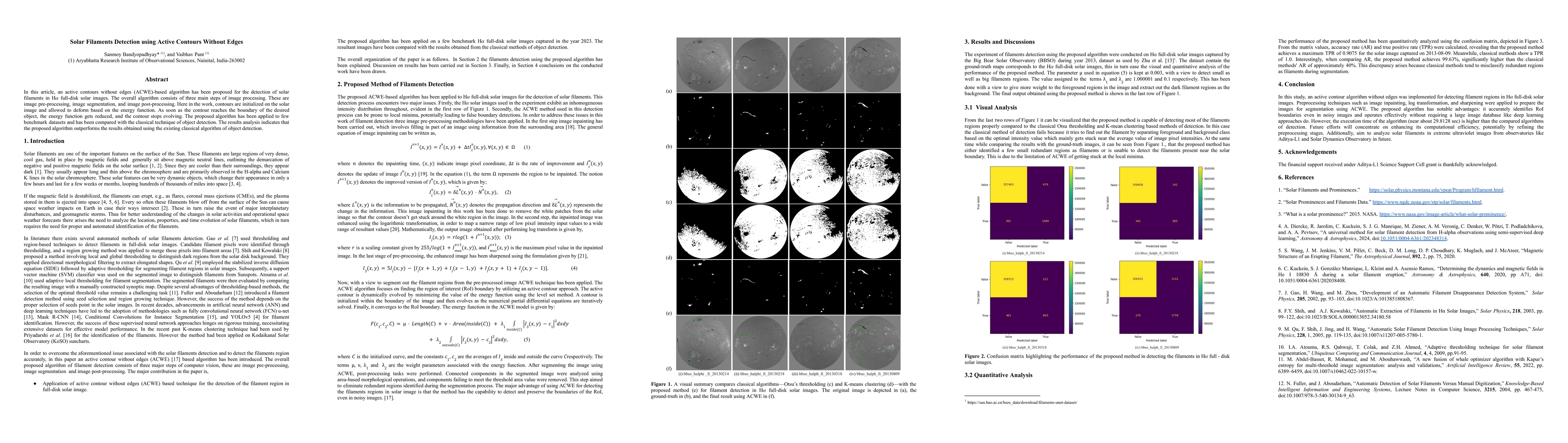 Thumbnail for Solar Filaments Detection using Active Contours Without Edges