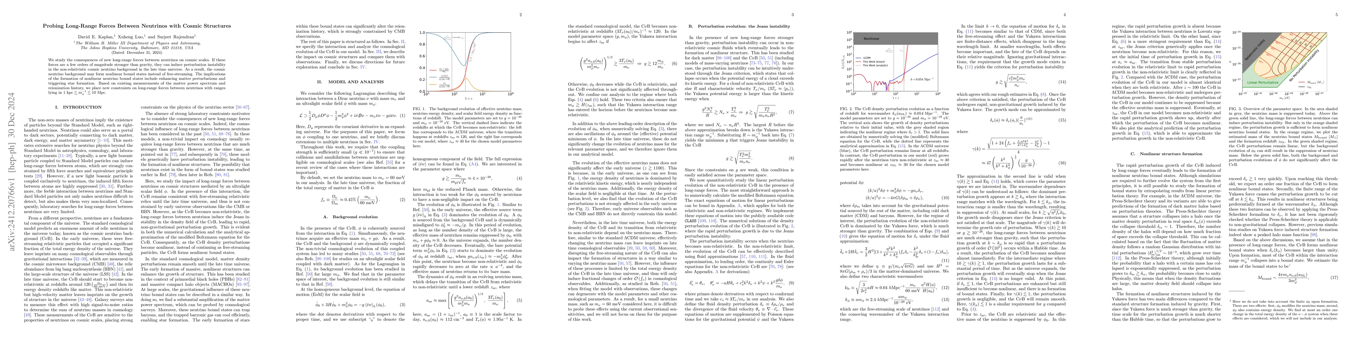 Thumbnail for Probing Long-Range Forces Between Neutrinos with Cosmic Structures