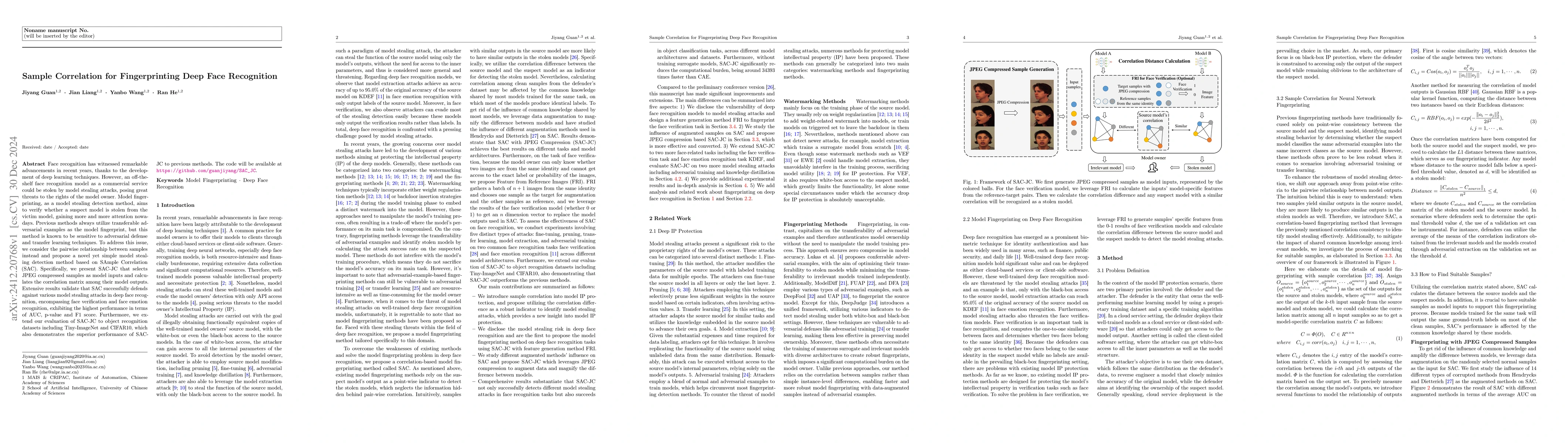 Thumbnail for Sample Correlation for Fingerprinting Deep Face Recognition