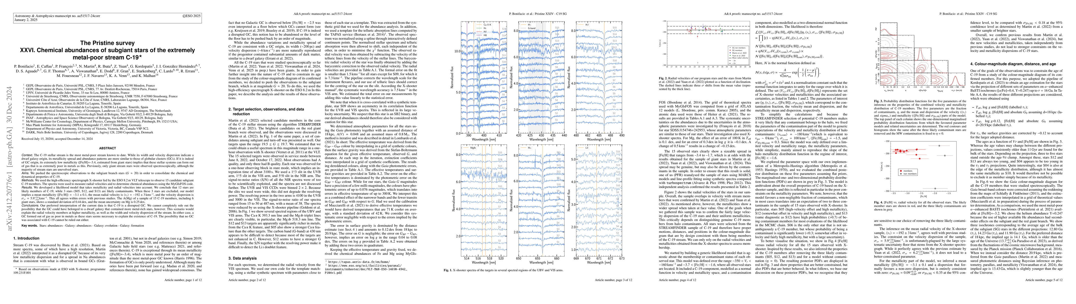Thumbnail for The Pristine survey. XXVI. Chemical abundances of subgiant stars of the
  extremelymetal-poor stream C-19