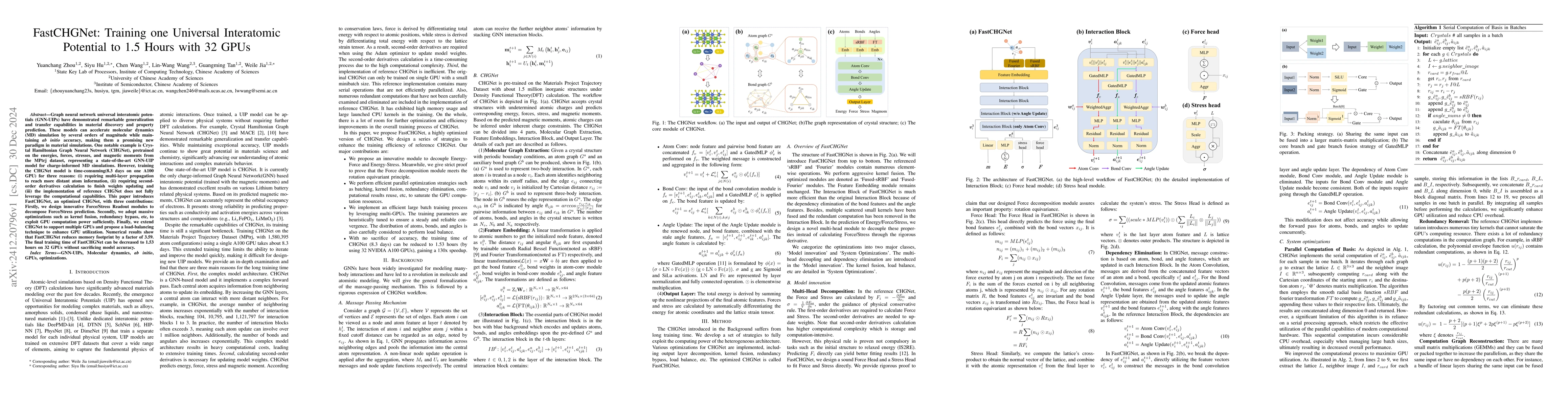 Thumbnail for FastCHGNet: Training one Universal Interatomic Potential to 1.5 Hours
  with 32 GPUs