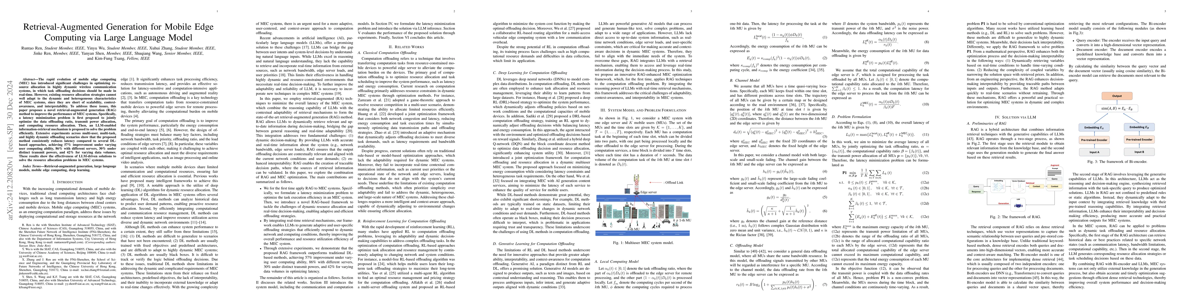 Thumbnail for Retrieval-Augmented Generation for Mobile Edge Computing via Large
  Language Model