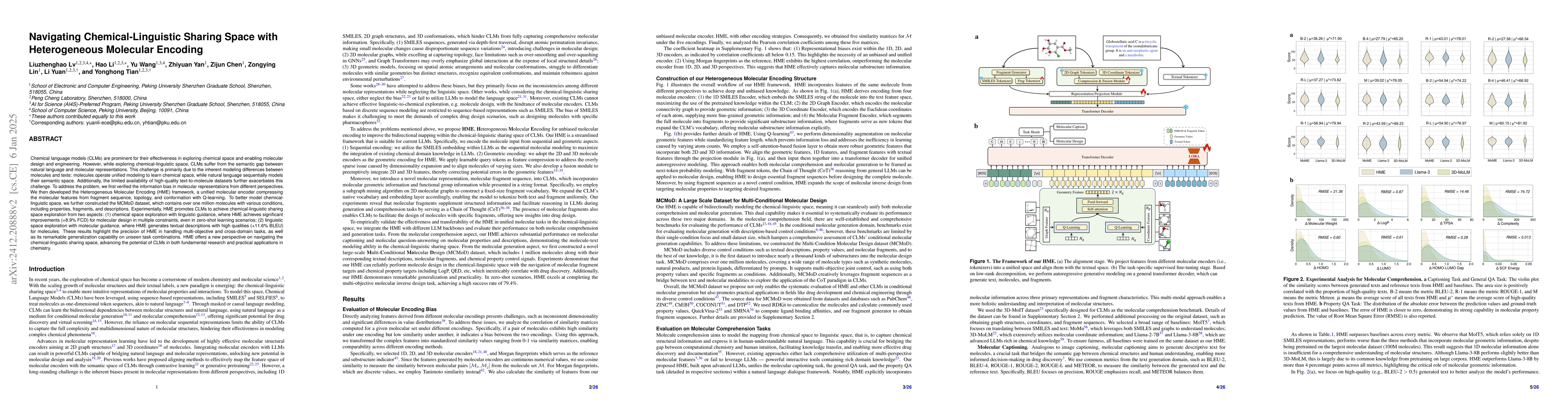 Thumbnail for Navigating Chemical-Linguistic Sharing Space with Heterogeneous
  Molecular Encoding