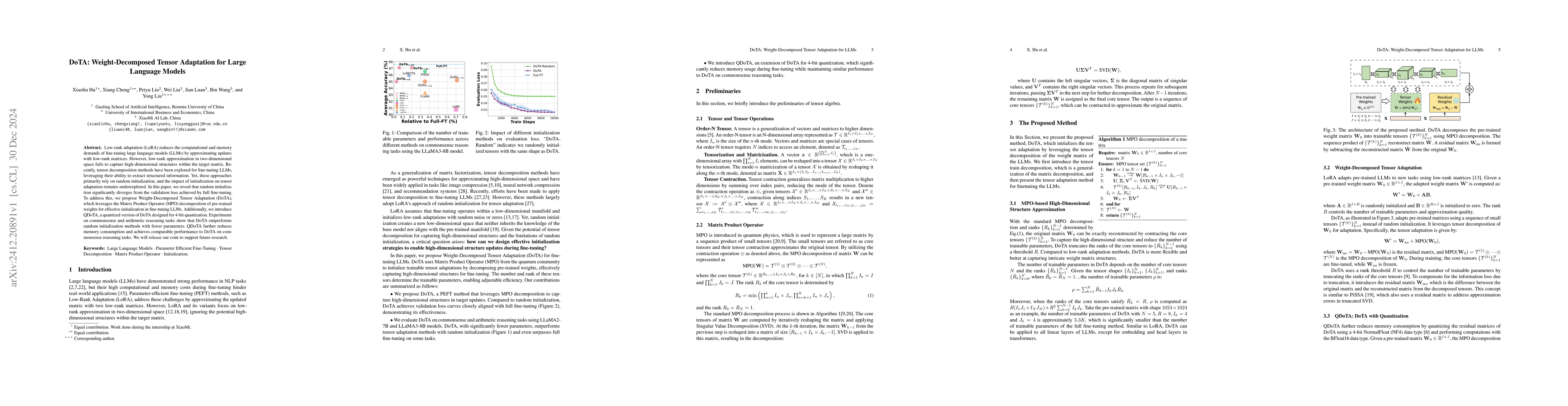 Thumbnail for DoTA: Weight-Decomposed Tensor Adaptation for Large Language Models