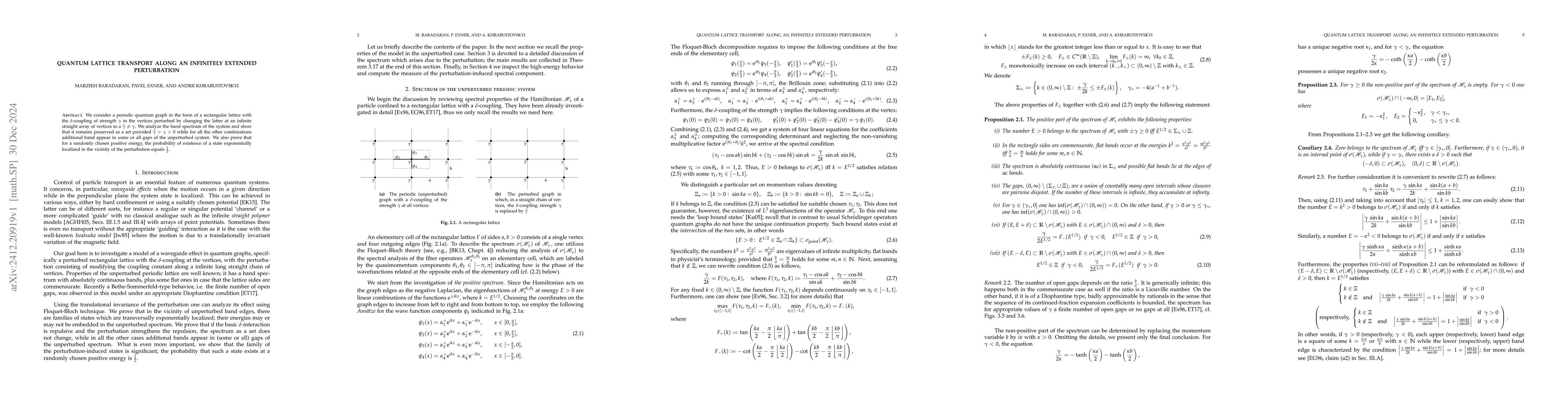 Thumbnail for Quantum lattice transport along an infinitely extended perturbation