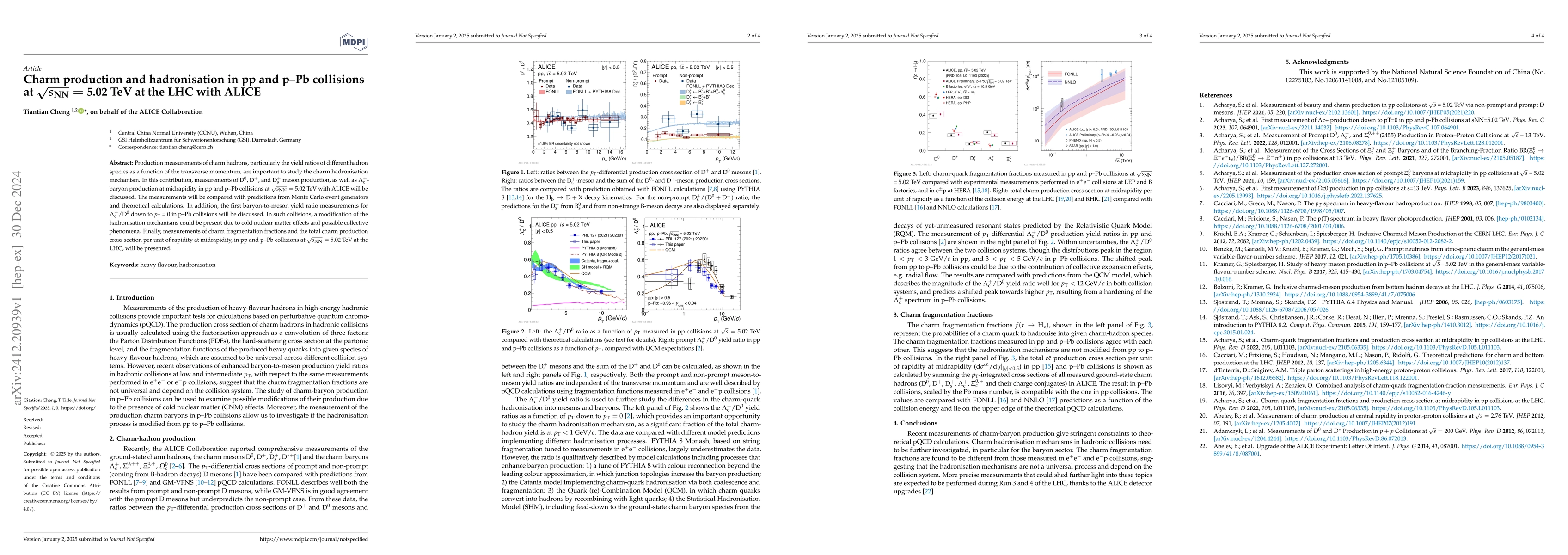 Thumbnail for Charm production and hadronisation in pp and p--Pb collisions at
  $\sqrt{s_{\rm NN}} = $ 5.02 TeV at the LHC with ALICE