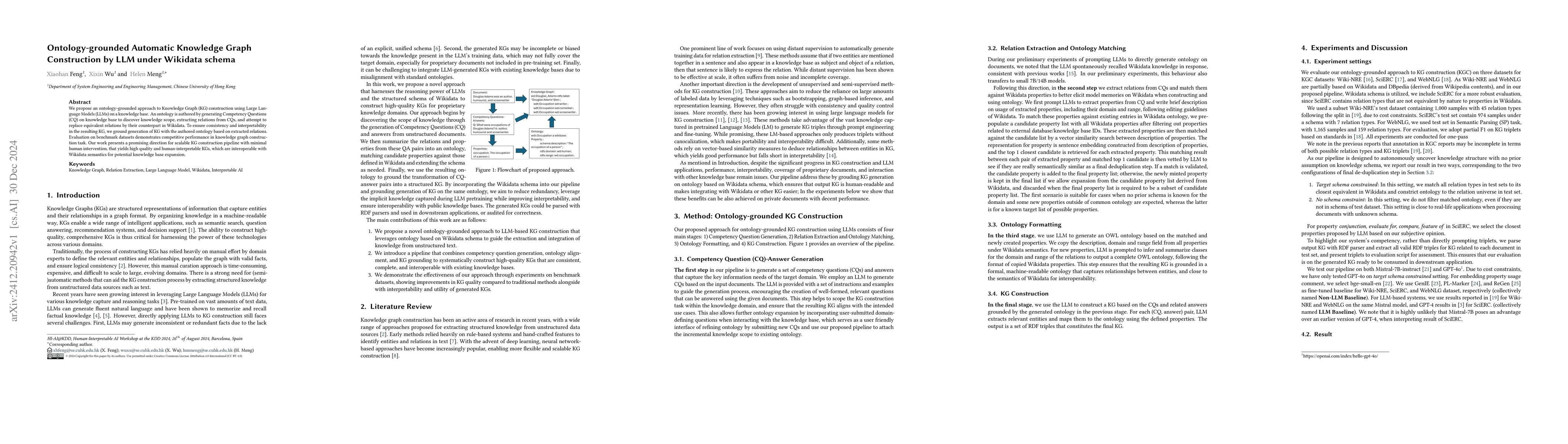 Thumbnail for Ontology-grounded Automatic Knowledge Graph Construction by LLM under
  Wikidata schema